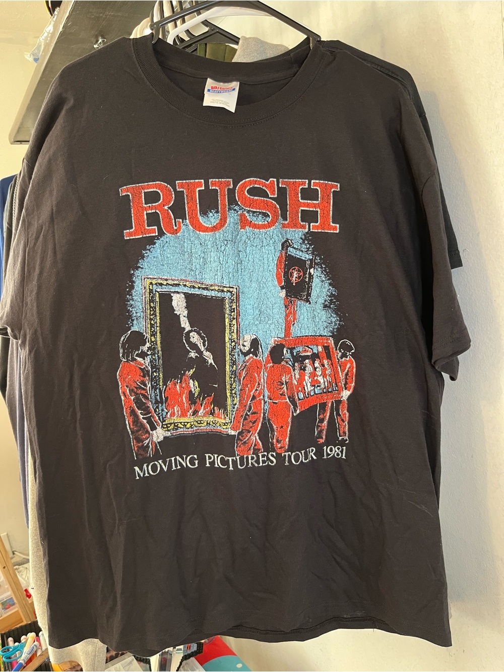 Rush Moving Pictures Tour 1981 Graphic Tee - Black vintage